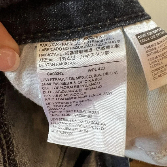 Levi’s 529 Curvy Skinny Jeans Women’s Stretch Mid Rise Denim W31 L29 Blue - Picture 4 of 10